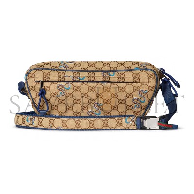 GUCCI SMALL EMBROIDERED SNAKE CROSSBODY BAG 802096FAD848774 (34*15*10cm)
