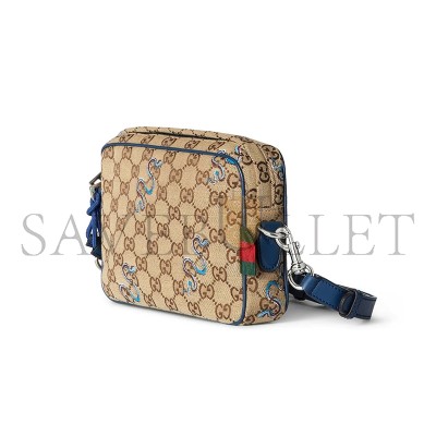 GUCCI SMALL EMBROIDERED SNAKE CROSSBODY BAG 817771FAD838853 (23*16*4.5cm)