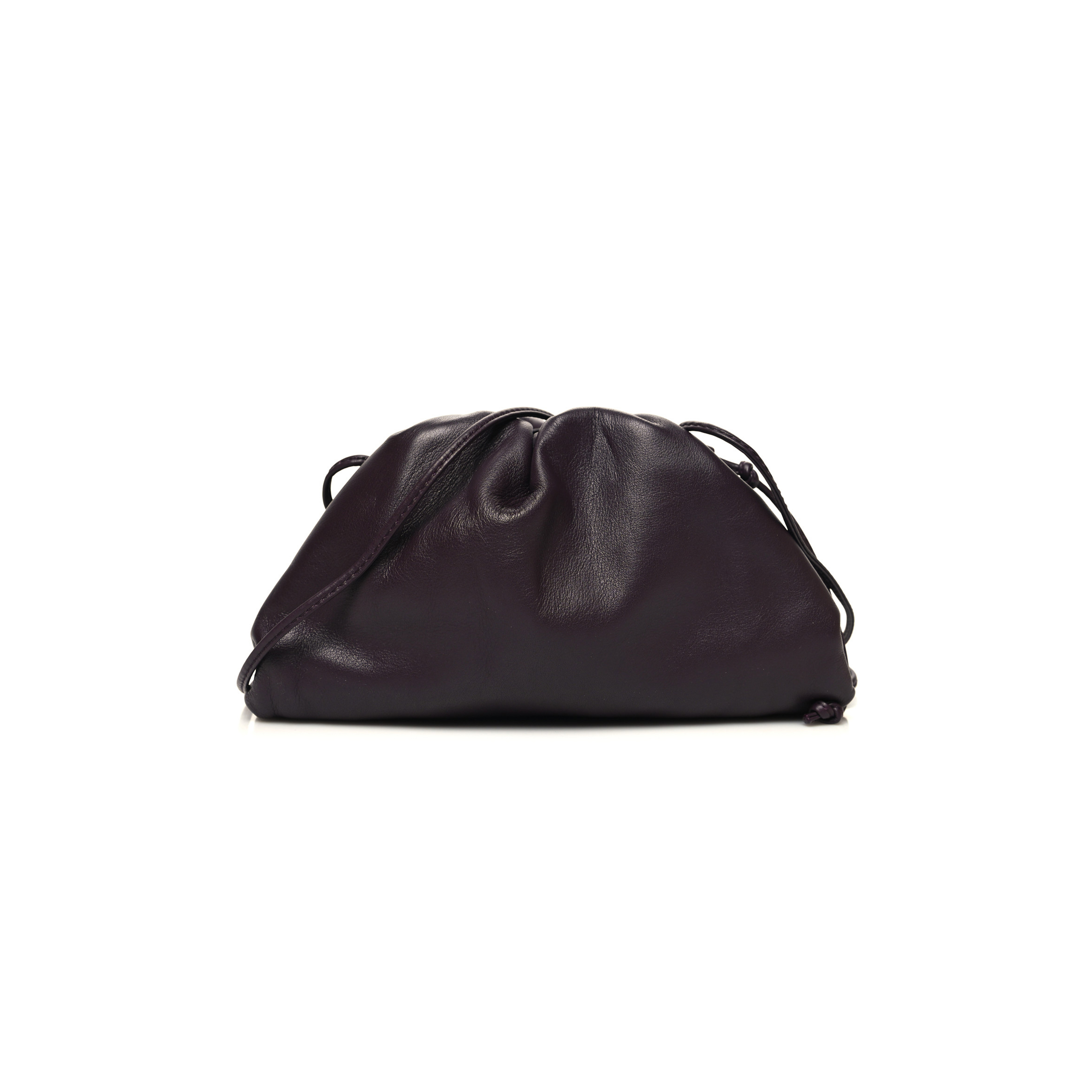 BOTTEGA VENETA BUTTER CALFSKIN THE MINI POUCH GRAPE (22*14*6cm)