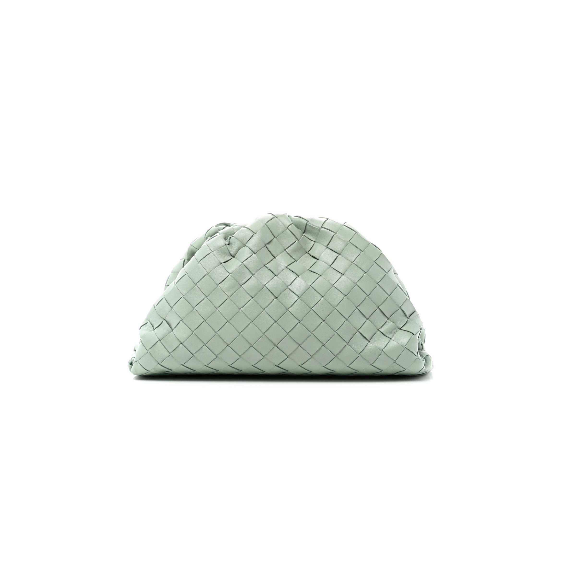 BOTTEGA VENETA NAPPA INTRECCIATO TEEN POUCH SAGE  (30*18*8cm)