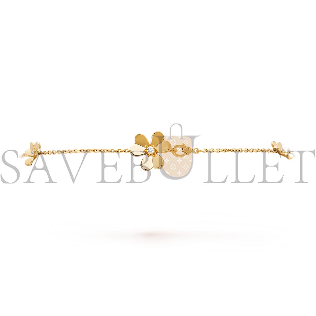 VAN CLEEF ARPELS FRIVOLE NECKLACE, 9 FLOWERS - YELLOW GOLD, DIAMOND  VCARD31500