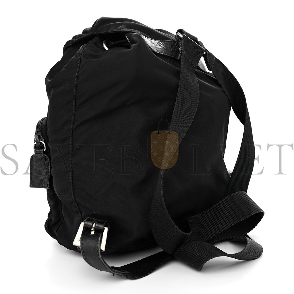 PRADA TESSUTO NYLON SAFFIANO SMALL BACKPACK BLACK (29*23*10cm)