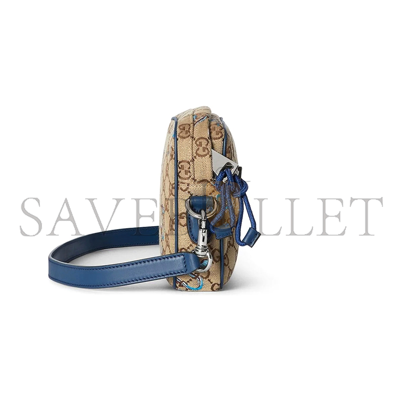 GUCCI SMALL EMBROIDERED SNAKE CROSSBODY BAG 817771FAD838853 (23*16*4.5cm)