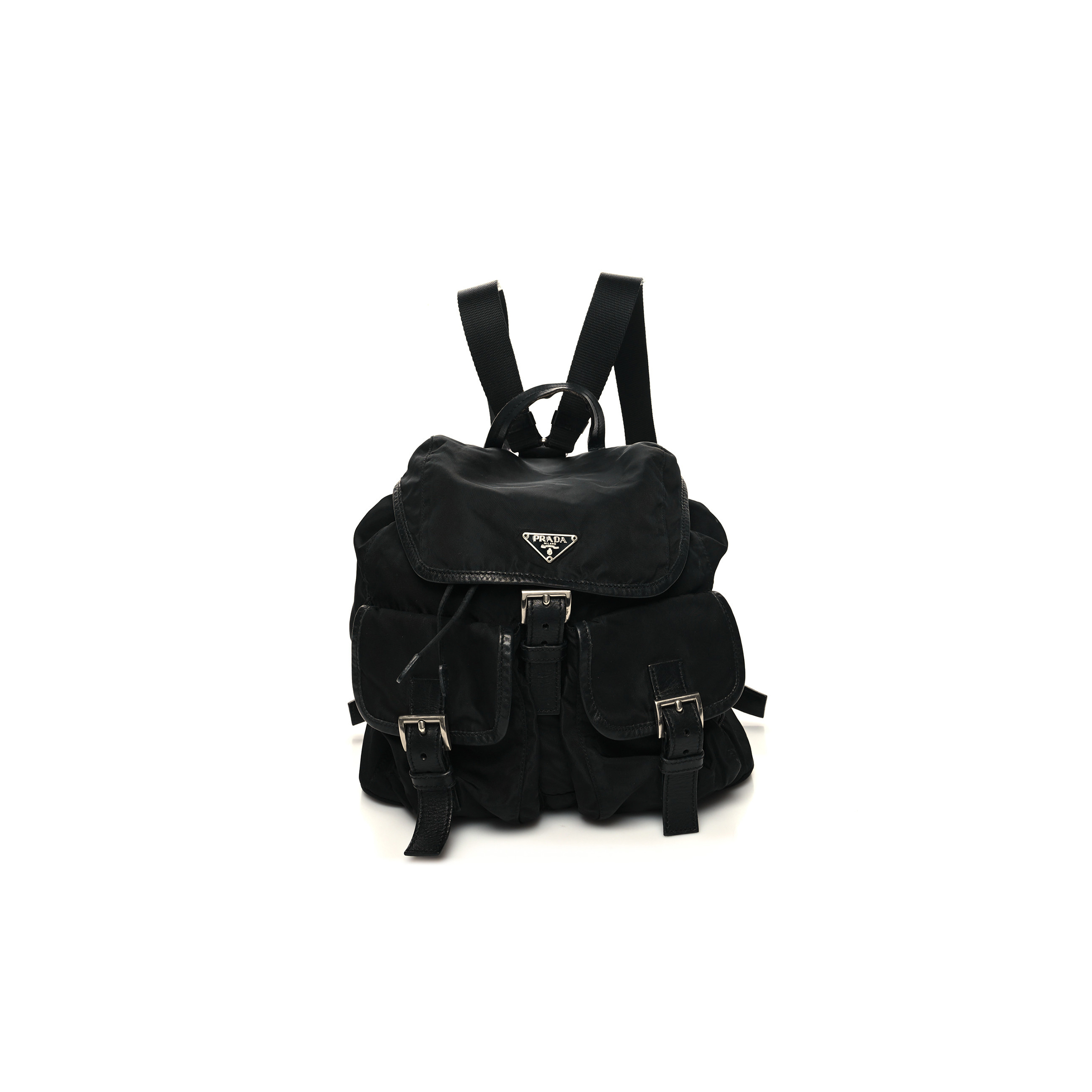 PRADA NYLON VELA MEDIUM BACKPACK BLACK (30*29*15cm)