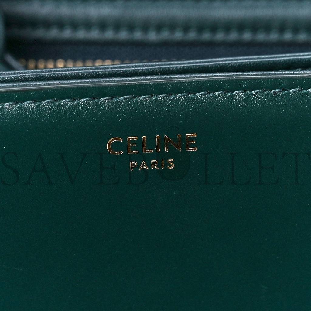 CELINE SHINY CALFSKIN MEDIUM TRIOMPHE AMAZONE (22*16*7cm)