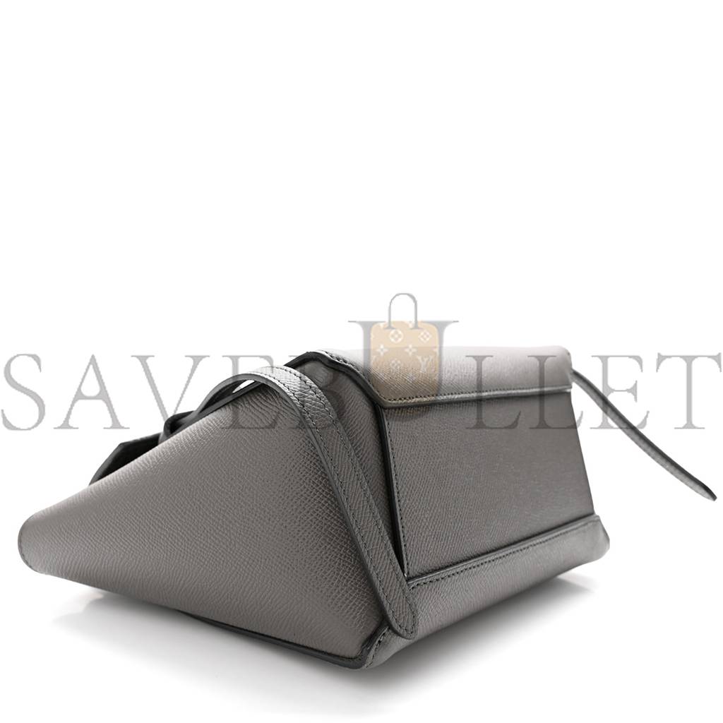 CELINE GRAINED CALFSKIN NANO BELT BAG GREY (20*19*11cm)