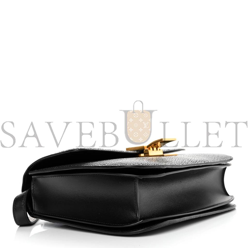 CELINE STINGRAY MEDIUM CLASSIC BOX FLAP BAG BLACK (23*18*8cm)