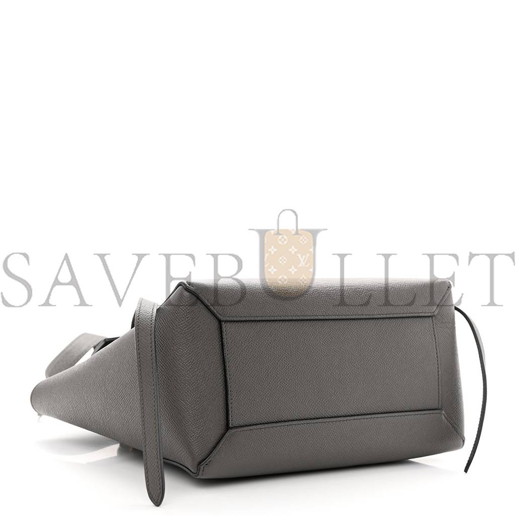 CELINE GRAINED CALFSKIN NANO BELT BAG GREY (25*24*13cm)